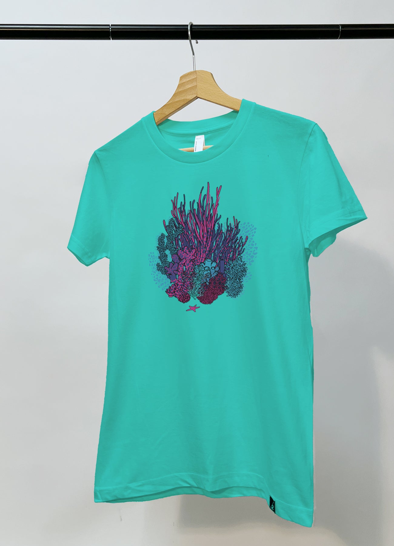 Koralle, T-Shirt, kurzarm, Damen