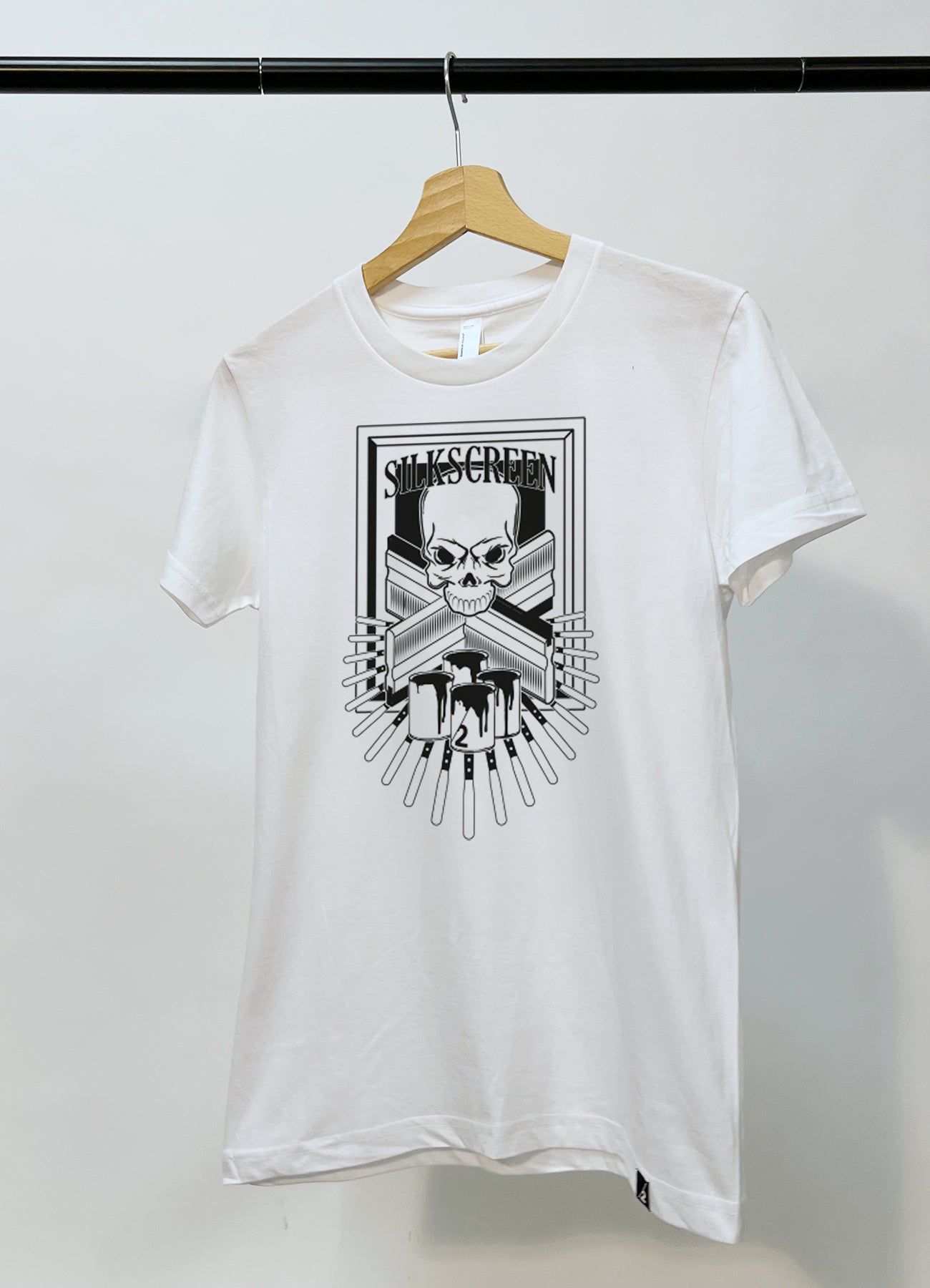 Siebdruck, T-Shirt, kurzarm, Damen