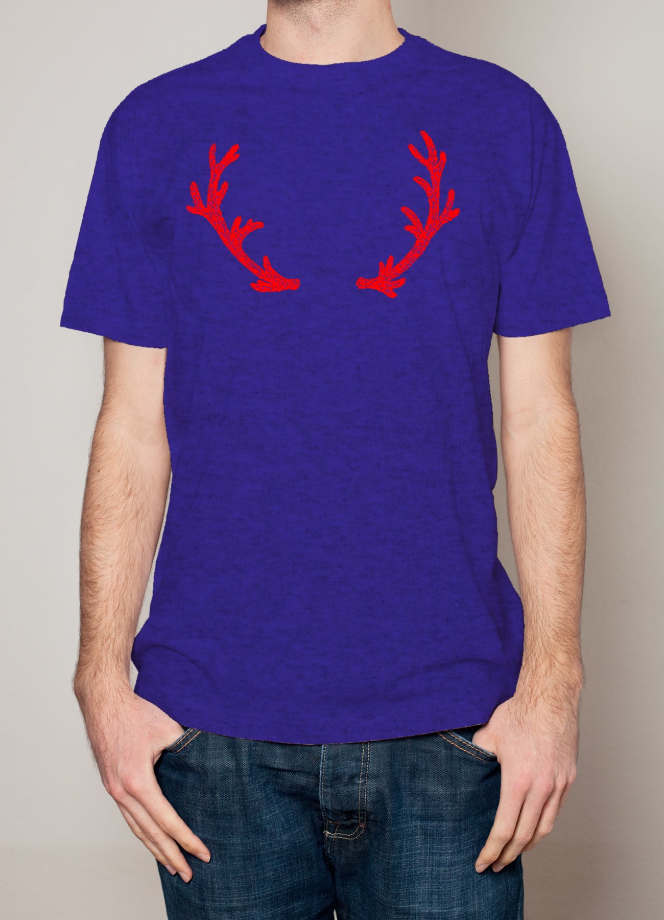 Elchgeweih, T-Shirt, kurzarm, Herren