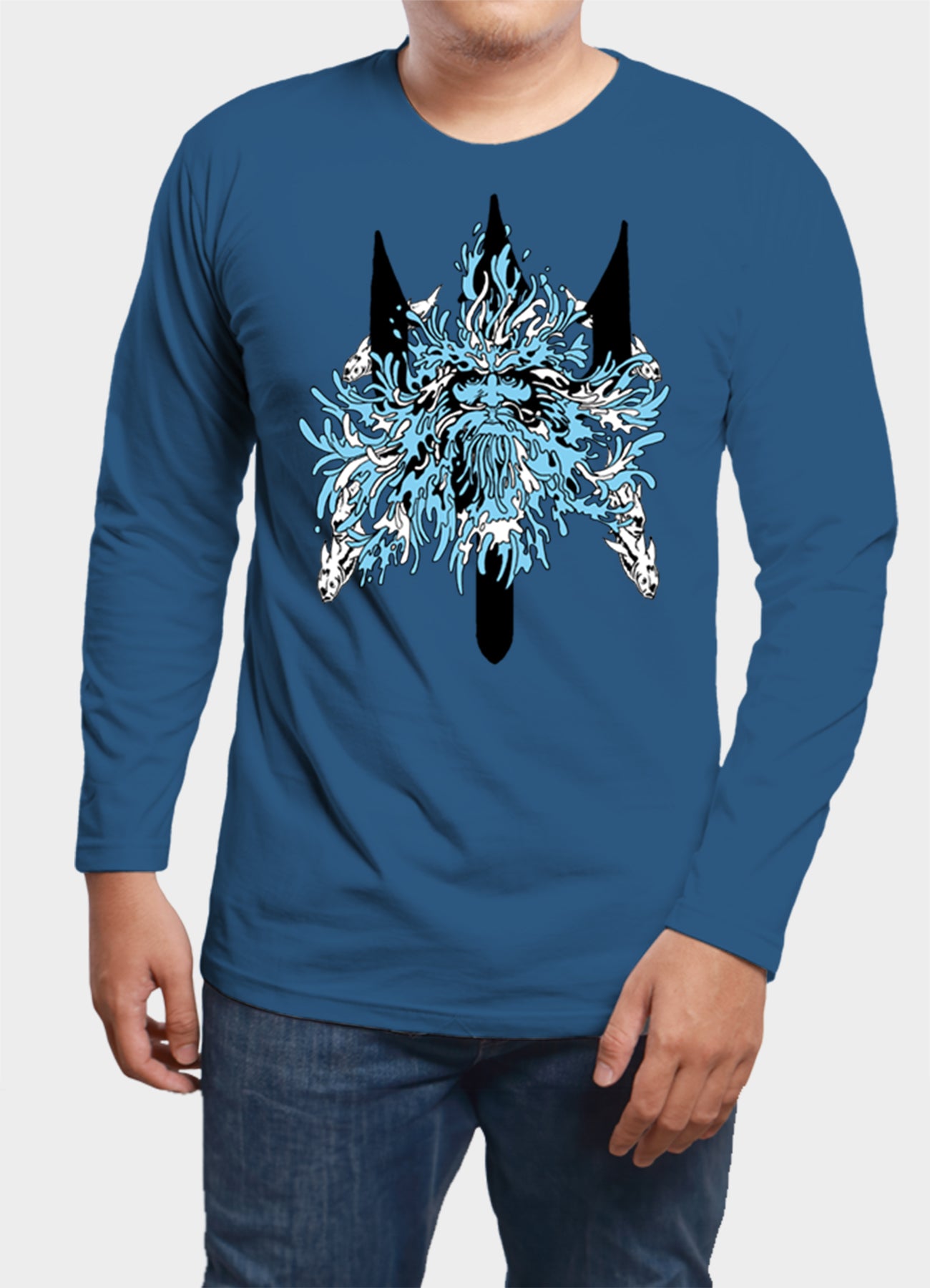 Neptune, T-Shirt, langarm, Herren