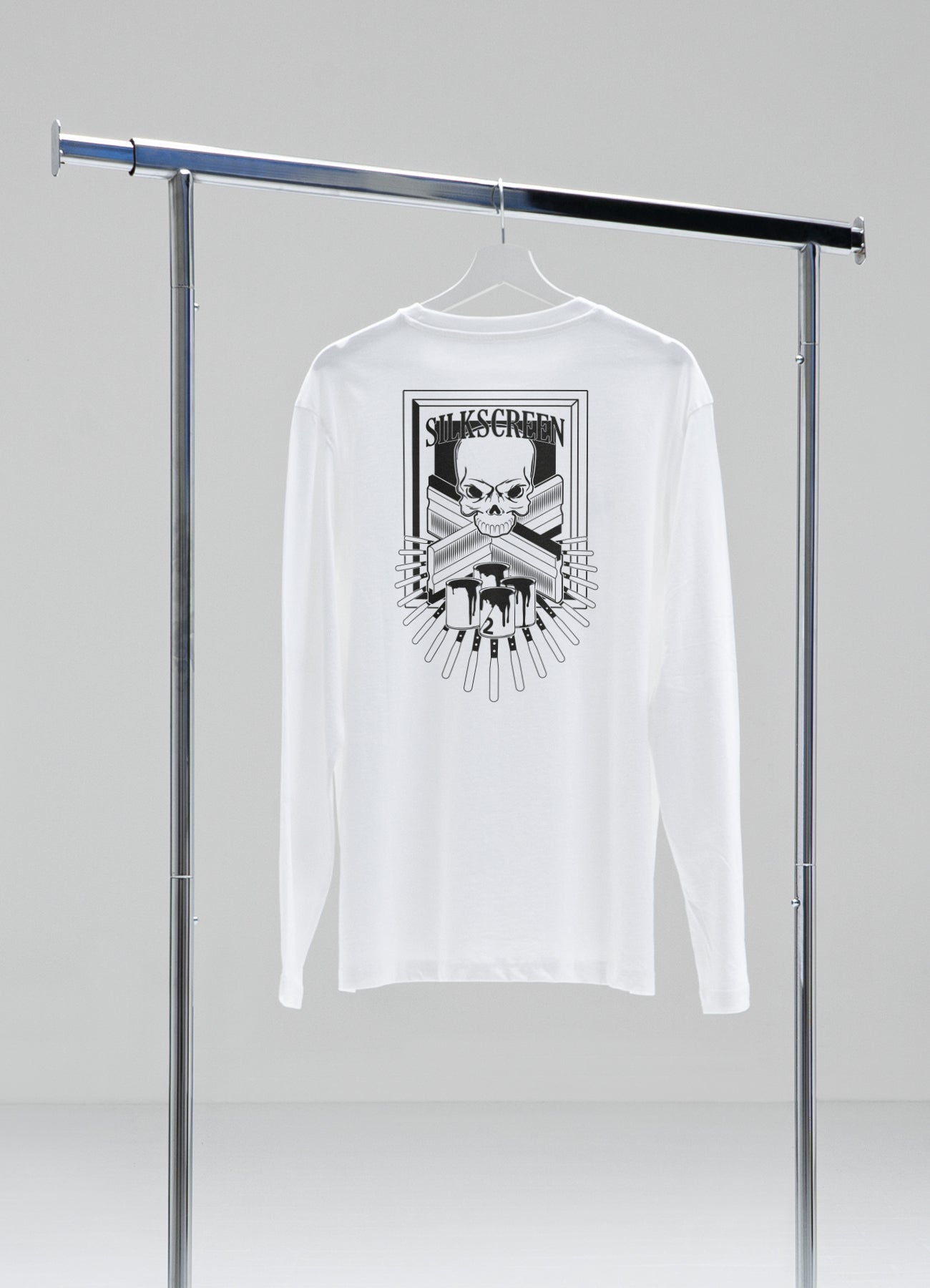 Siebdruck, T-Shirt, langarm, Herren