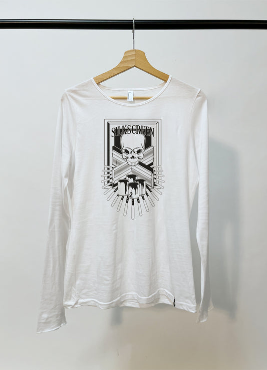 Siebdruck, T-Shirt, langarm, Damen