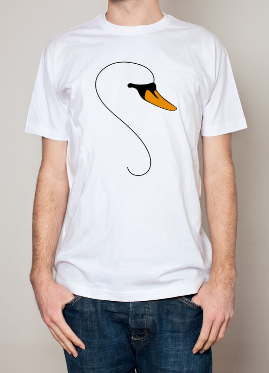 Schwan, T-Shirt, kurzarm, Herren