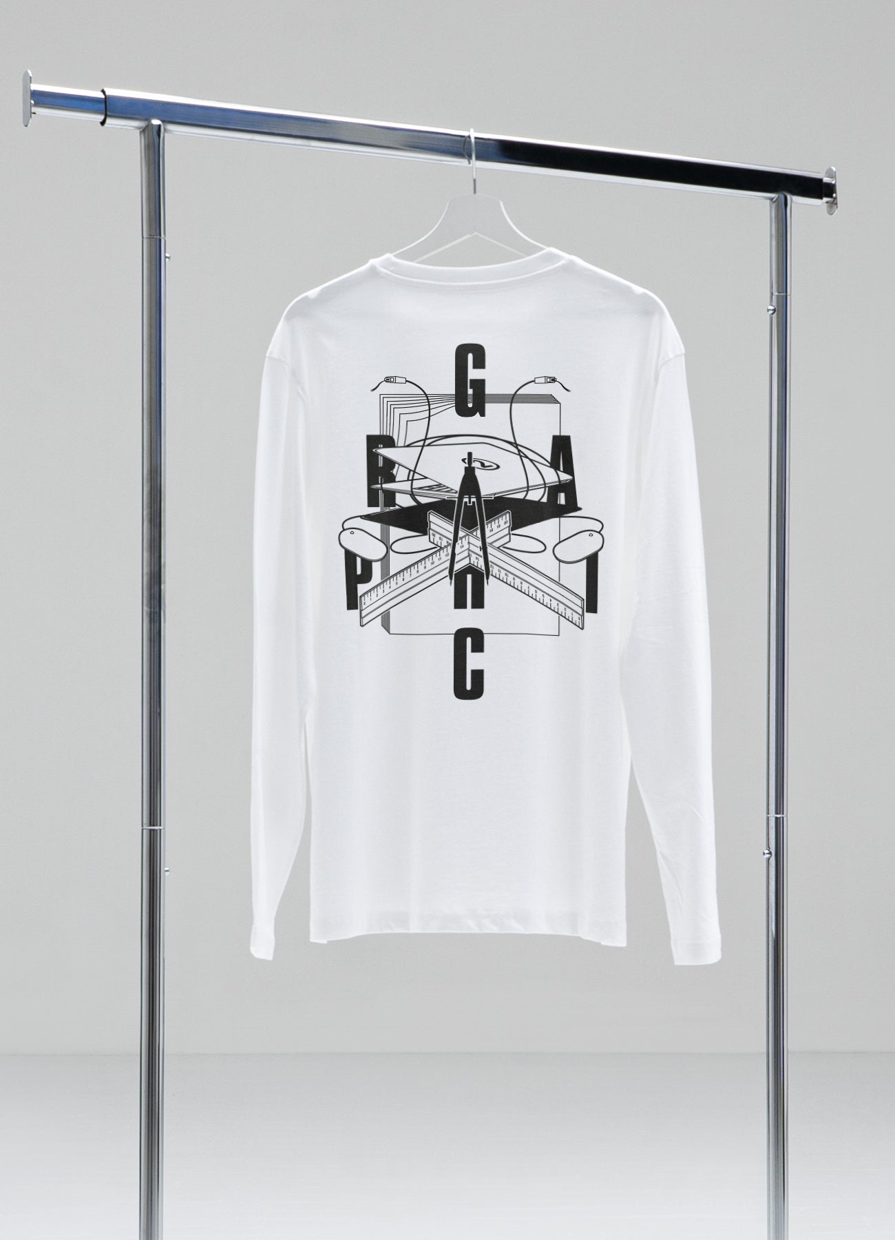 Graphic, T-Shirt, langarm, Herren